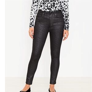 Loft Curvy Shimmer High Rise Skinny Jeans 8/29